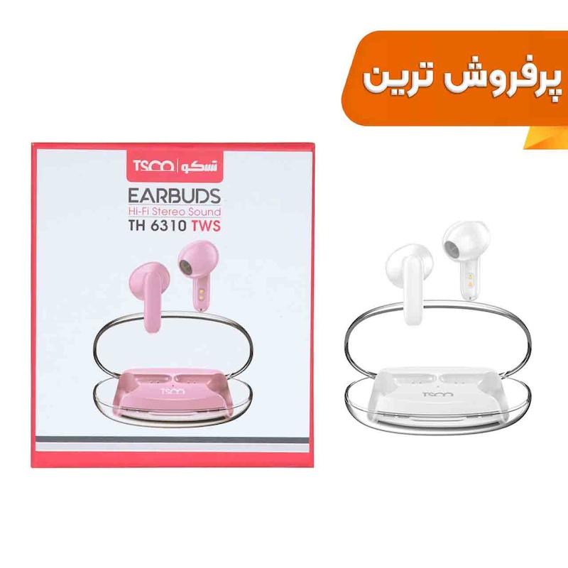 ایرفون بی سیم Tsco با قابلیت ENC مدل TH 6310 TWS - سفید
