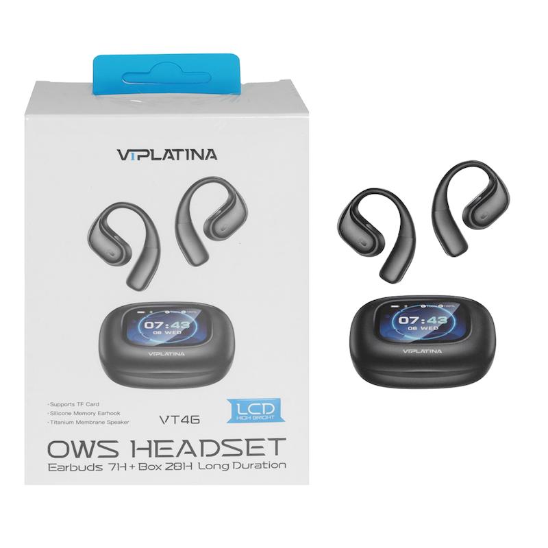 ایرفون بی سیم VIPLATINA مدل VT46 - مشکی (گارانتی 12 ماه تعویض نیکان همراه)