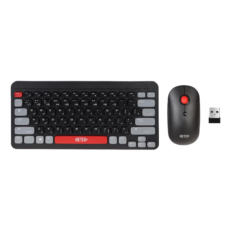 کیبورد و ماوس بی سیم +DETEX مدل DK704 - مشکی