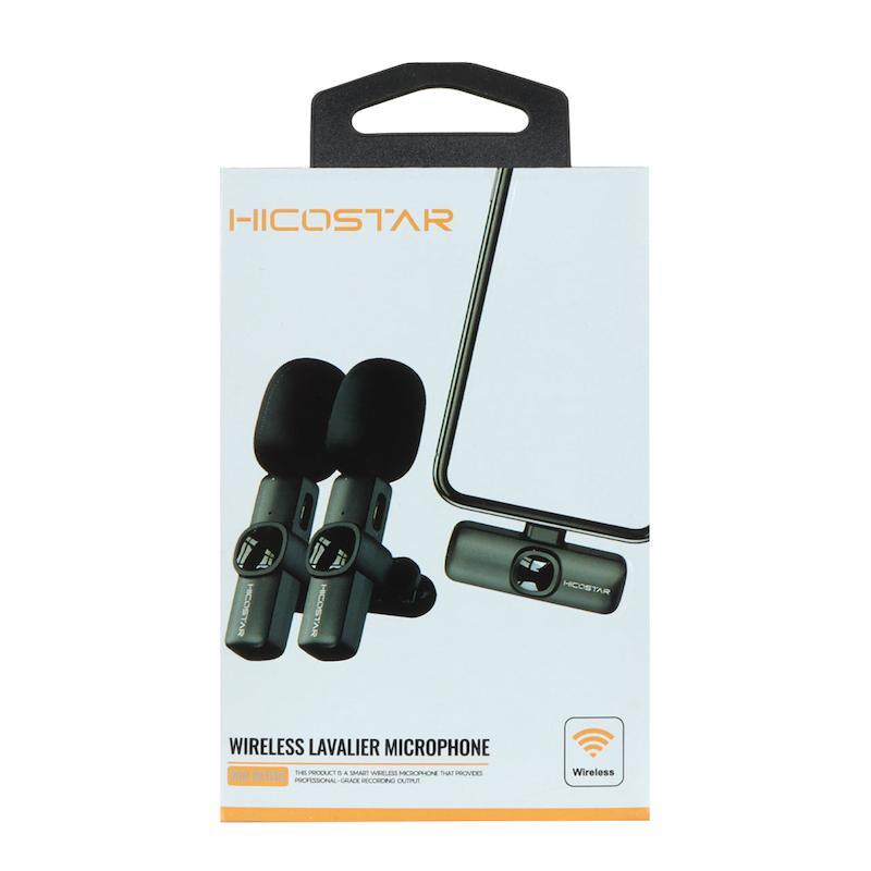 میکروفون یقه ای بی سیم Hicostar Lightning مدل HS-MC522i (دو میکروفون)