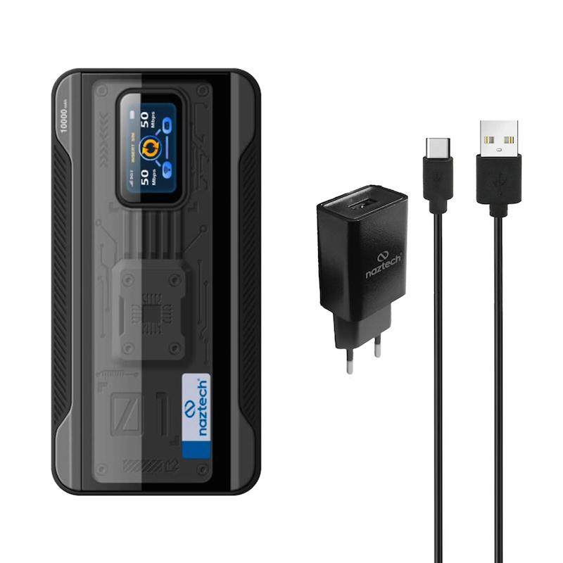 مودم همراه پاوربانکی Naztech مدل 99G Plus 4G - مشکی