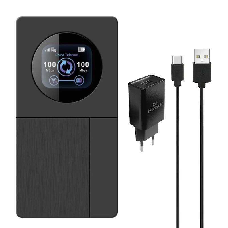 مودم همراه پاوربانکی Naztech مدل 99C Plus 4G - مشکی