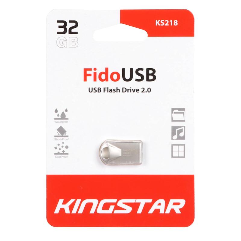 KingStar Fido KS218 USB2.0 Flash Memory - 32GB (گارانتی متین) نقره ای
