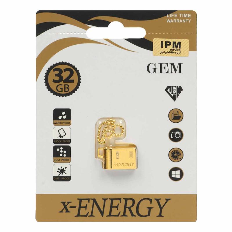 X-ENERGY Golden Gem USB2.0 Flash Memory-32GB (گارانتی مادام العمر IPM)