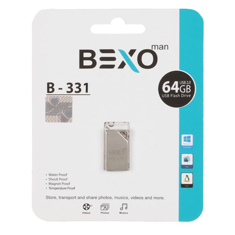 BEXO B-331 USB2.0 Flash Memory - 64GB (گارانتی داده پردازی آواتک) نقره ای