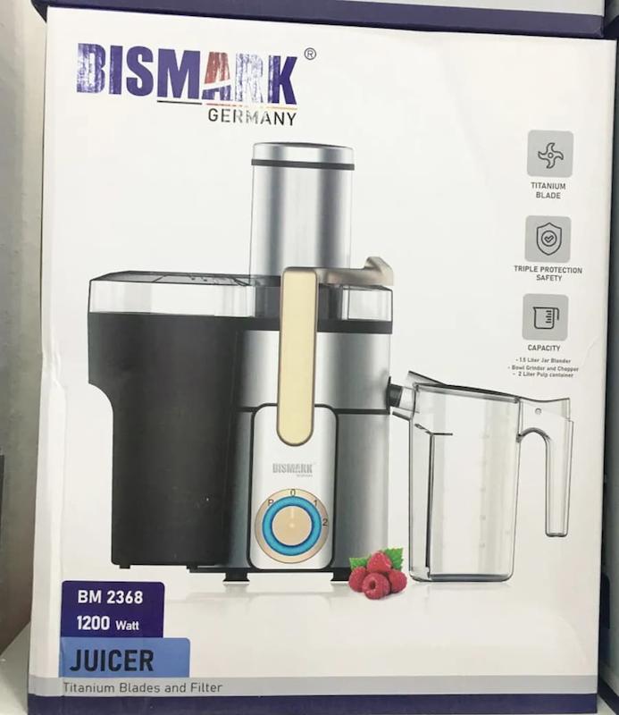 ابمیوه گیر تک کاره ۱۲۰۰w بیسمارک المان مدل 2368 بهمراه ۱۸ ماه گارانتی