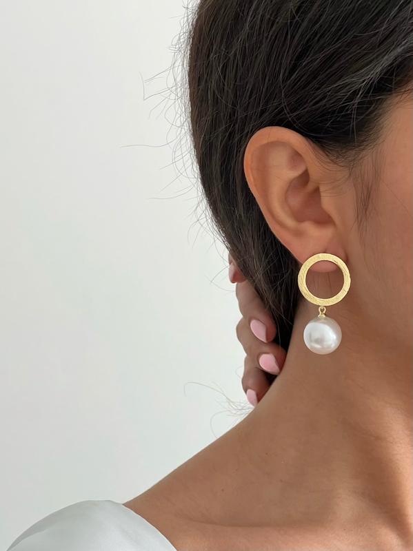 گوشواره loop و مروارید