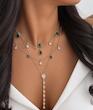 گردنبند طرح طلا اشکی تم سبز