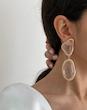 گوشواره دو شکل شیشه‌ای رنگی
