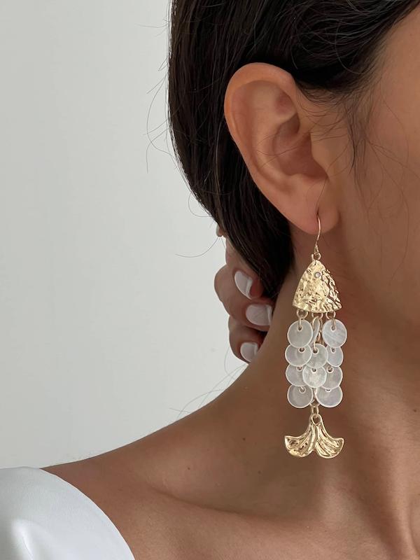 گوشواره ماهی پولکی