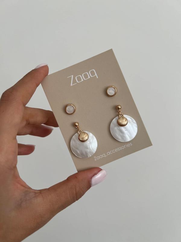 پک دو تایی گوشواره صدفی