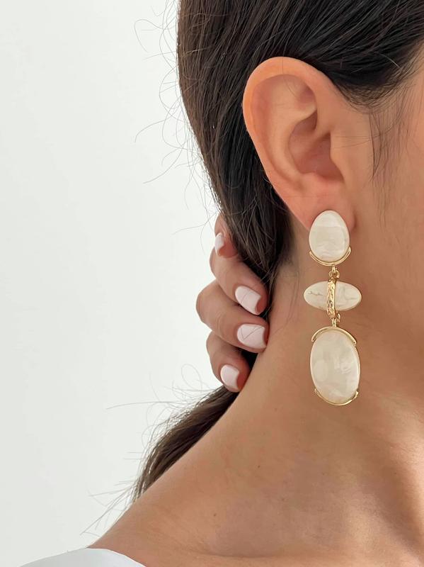 گوشواره سه شکل صدفی