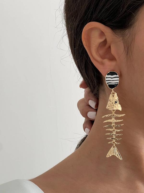 گوشواره اسکلت ماهی