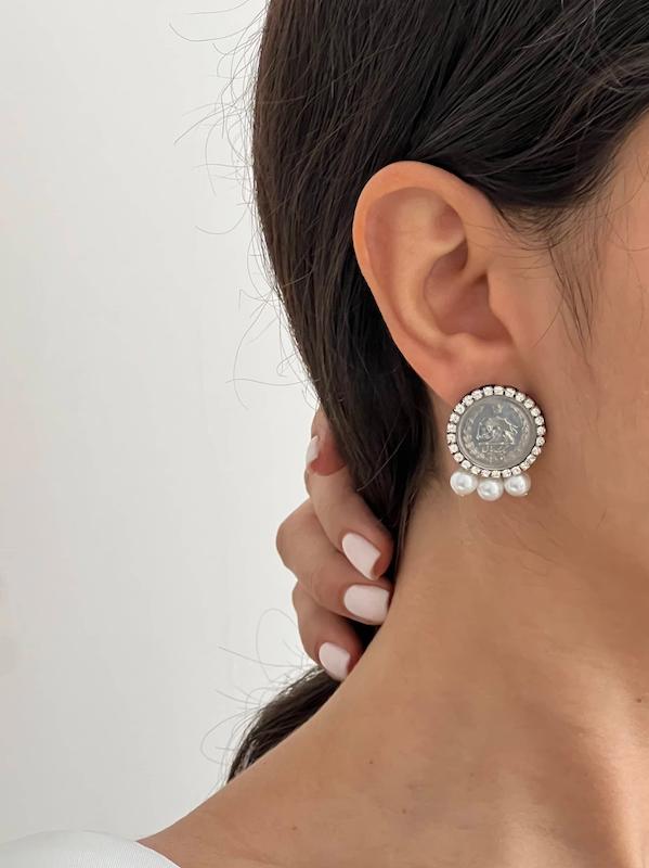 گوشواره سکه ۳ مروارید