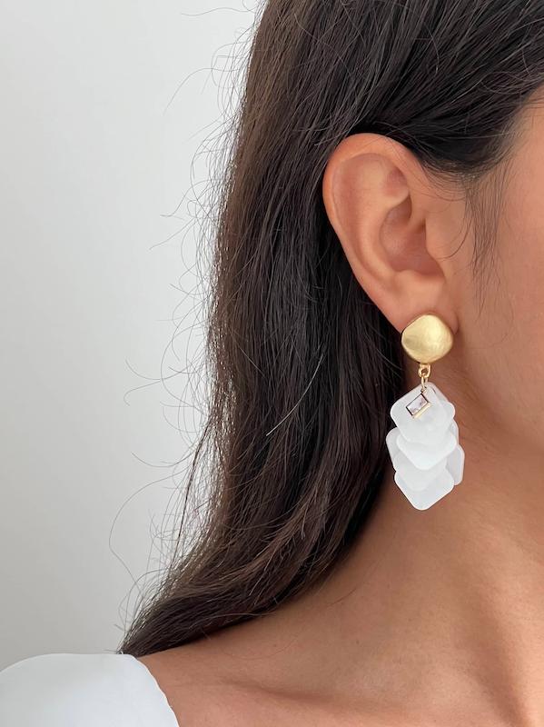 گوشواره پولکی مربعی