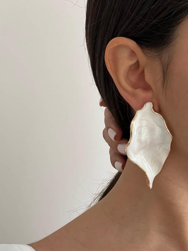 گوشواره دفرمه اورسایز میناکاری