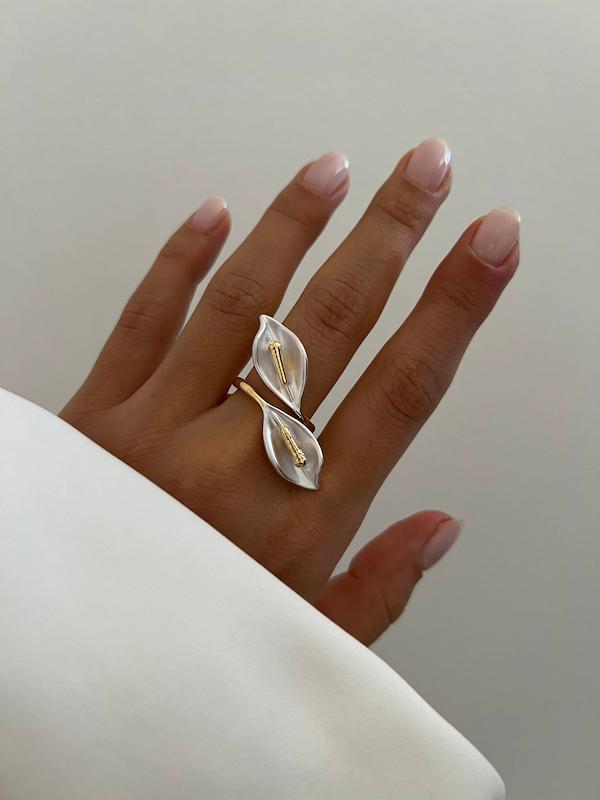 انگشتر فشن دو گل شیپوری