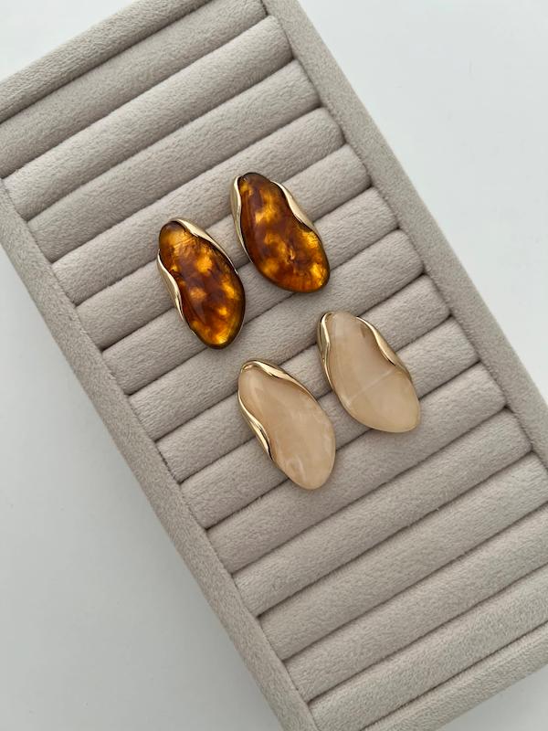 گوشواره قطره دفرمه شفاف جدید