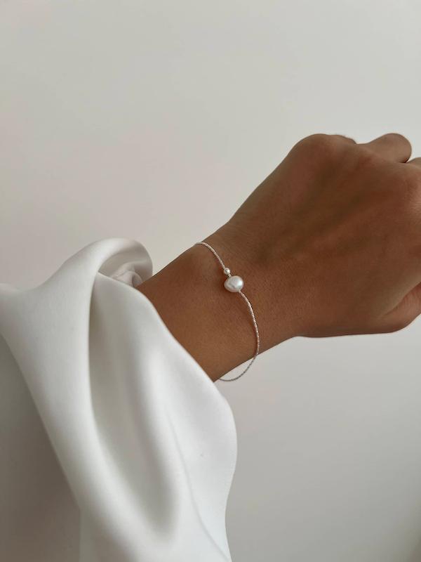 دستبند گوی و مروارید پرورشی