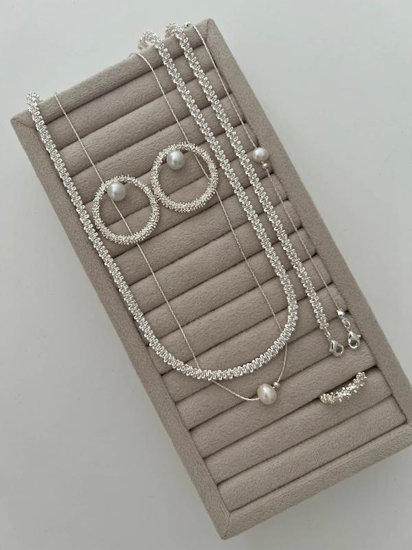 ست خاویاری با ست گوی و مروارید پرورشی