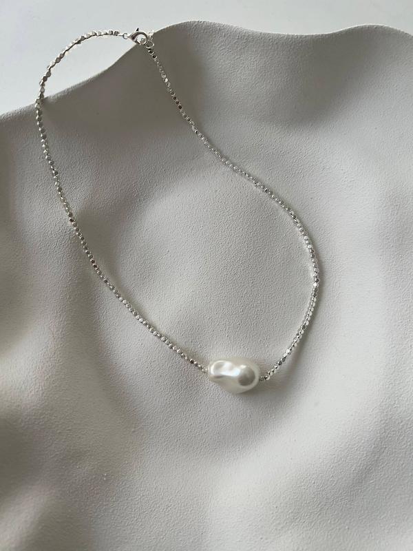 گردنبند تراش و مروارید طرح باروک