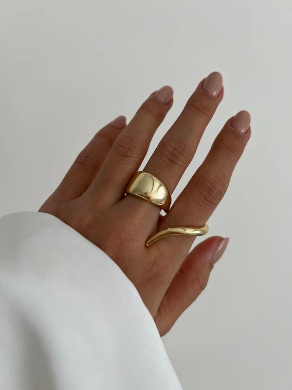 انگشتر دو انگشتی خط مورب