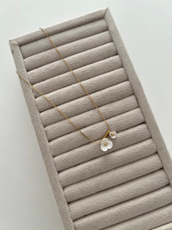 گردنبند شکوفه جدید با صدف طبیعی