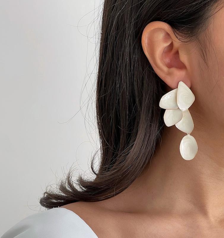 گوشواره طرح گل نیمه ۵تکه