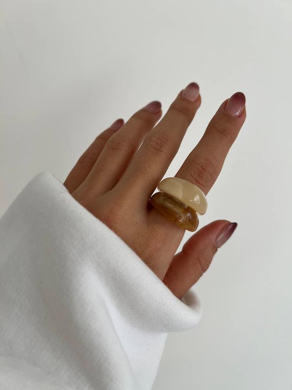 انگشتر رزینی گرد