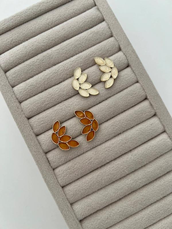 گوشواره ۶ برگ میناکاری