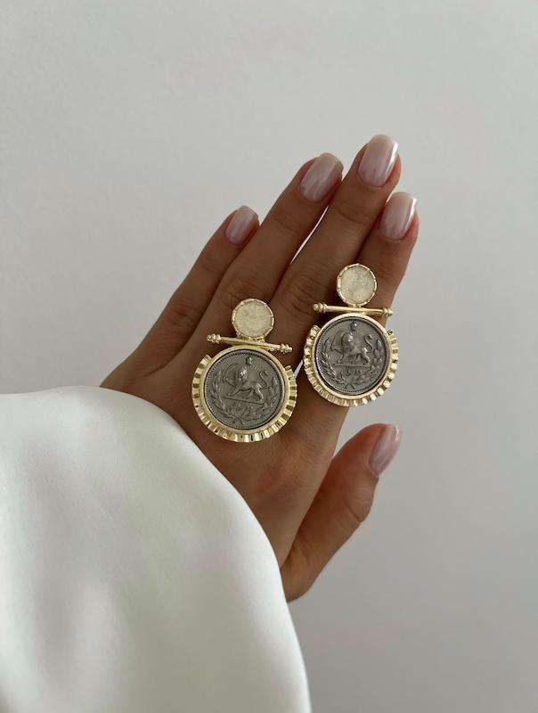 گوشواره سکه رزینی