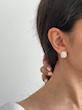 گوشواره مینیمال بیضی میناکاری