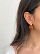 گوشواره مینیمال دو دایره صدفی 