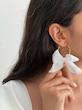 گوشواره پارچه‌ای پاپیون حلقه‌ای