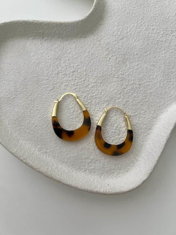 گوشواره حلقه‌ای پلنگی