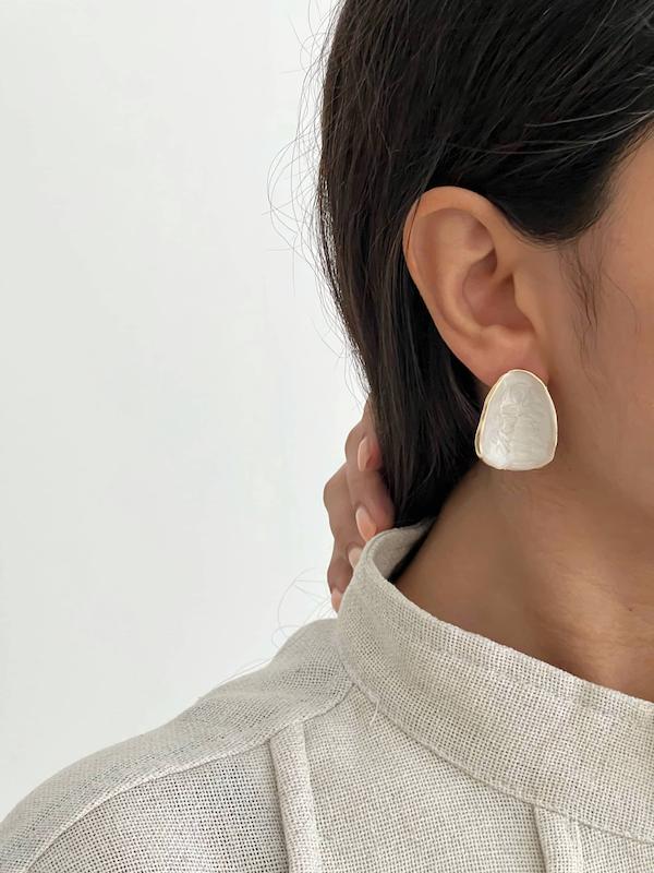گوشواره shell میناکاری