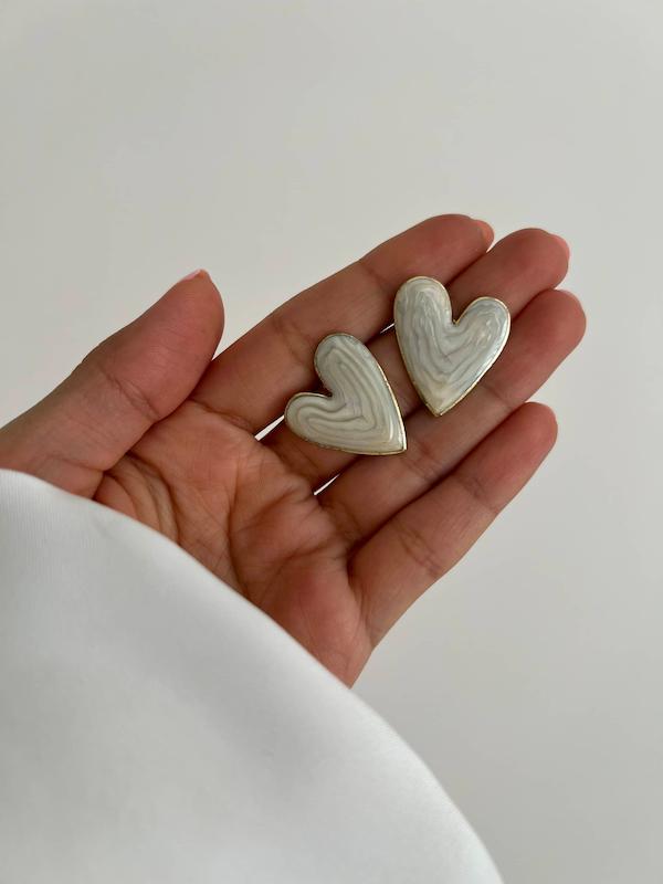 گوشواره قلب میناکاری جدید