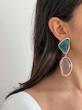 گوشواره شیشه‌ای دو رنگ