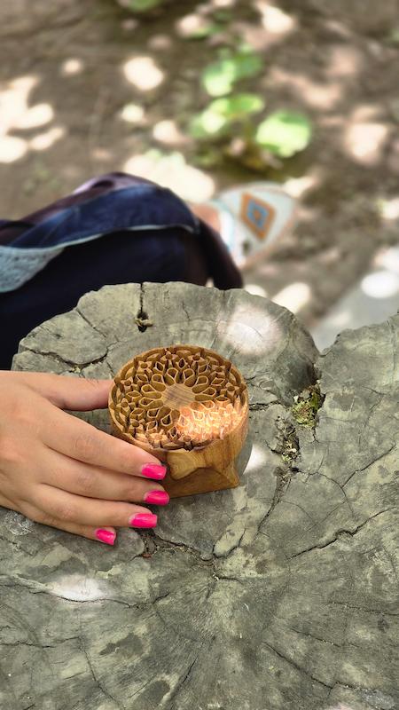 مهر کلمپه چوبی طرح پسته 