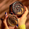 مهر کلمپه چوبی طرح مهر و ماه