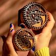 مهر کلمپه چوبی طرح مهر و ماه