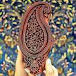 نمای جانبی قالب قلمکاری طرح پته گلدسته
