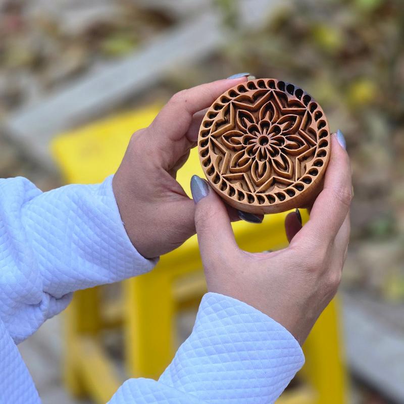 مهر چوبی کلمپه طرح میخک