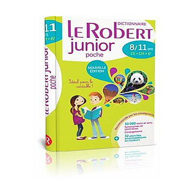  کتاب زبان Dictionnaire Le Robert Junior Poche 8-11 ans CE-CM, 6eme 