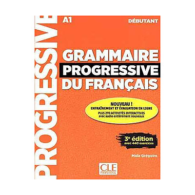  کتاب گرامر پروگرسیو فرانسه Grammaire Progressive Du Francais A1 - Debutant - 3rd +Corriges+CD 