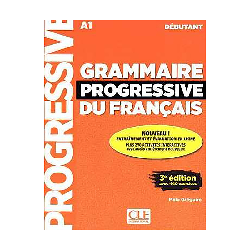  کتاب گرامر پروگرسیو فرانسه Grammaire Progressive Du Francais A1 - Debutant - 3rd +Corriges+CD 