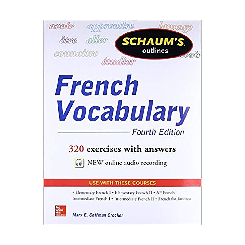  کتاب آموزش لغت فرانسوی Schaum's Outline of French Vocabulary 