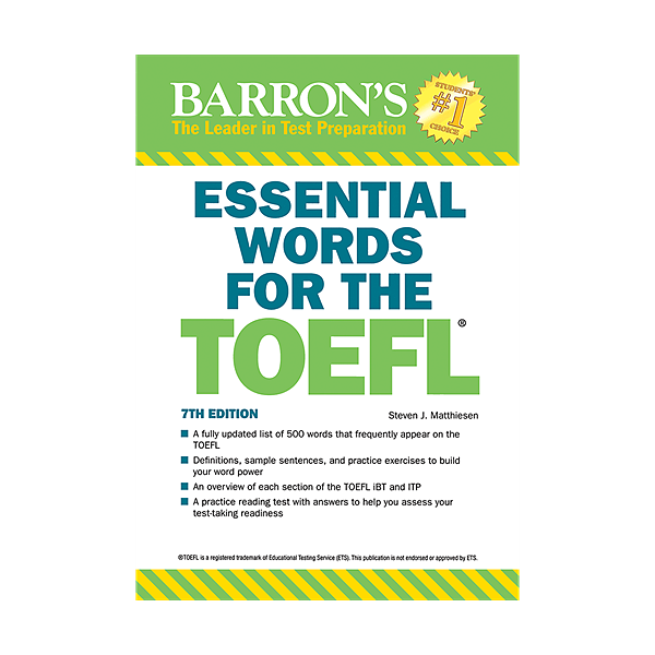 کتاب واژگان ضروری تافل ویرایش هفتم Essential Words for the TOEFL 7th