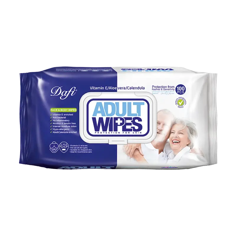 دستمال مرطوب بزرگسالان درب دار دافی 