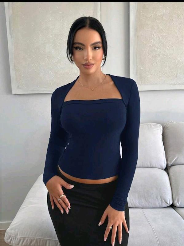 کراپ آستین بلند شین